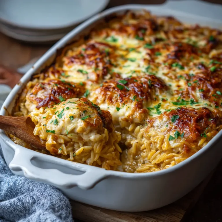French Onion Chicken Orzo Casserole 7 French Onion Chicken Orzo Casserole