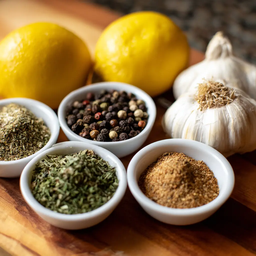 ingredients of Lemon Pepper Seasoning Recipe