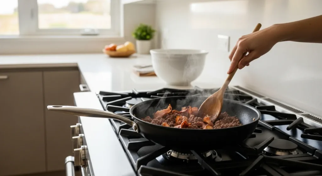 BBQ Bacon Cheeseburger Lasagna Recipe 1 Step 1 4