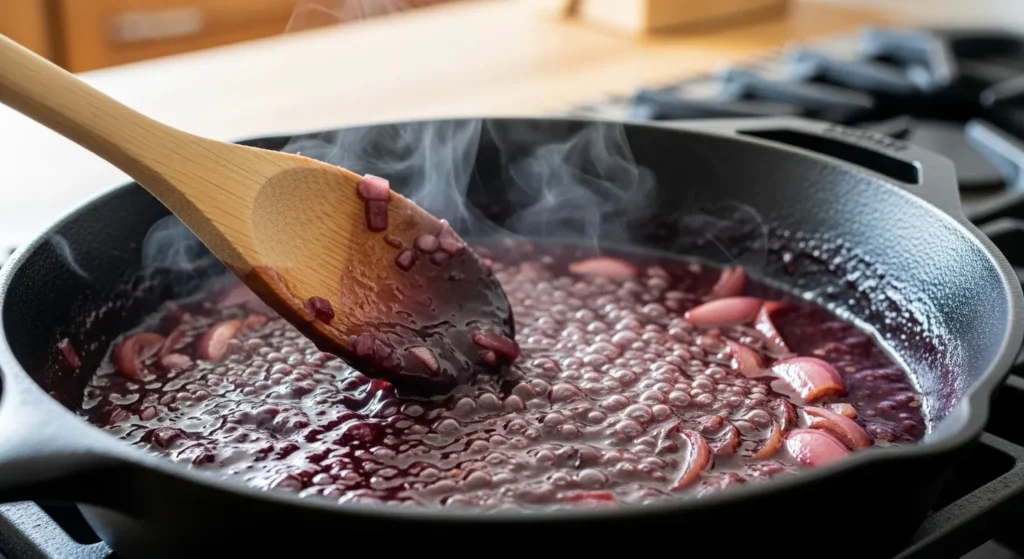 Filet Mignon With Red Grape Juice Sauce Recipe 5 making Red Grape Juice Sauce