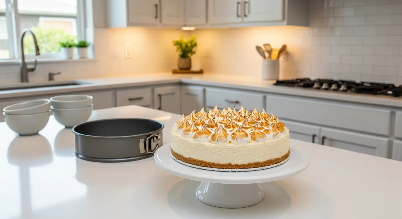 Creamy Lemon Meringue Cheesecake Recipe