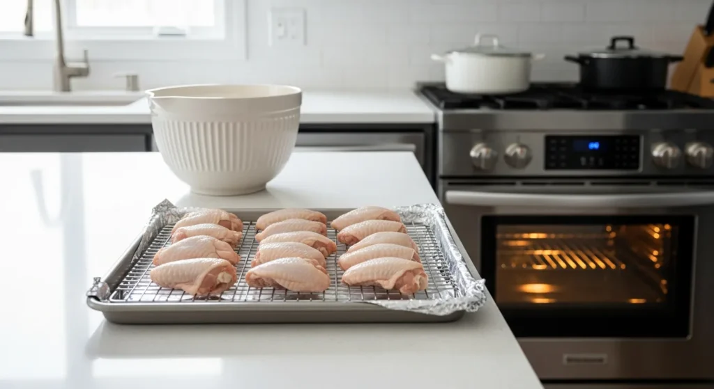 Crispy Baked Ranch Chicken Wings Recipe 2 Crispy Baked Ranch Chicken Wings Recipe Step 2