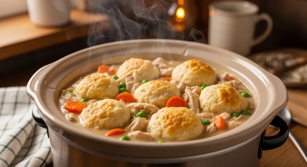 Hearty Crockpot Chicken and Dumplings Recipe for Family Meals 2 Dish Image 3