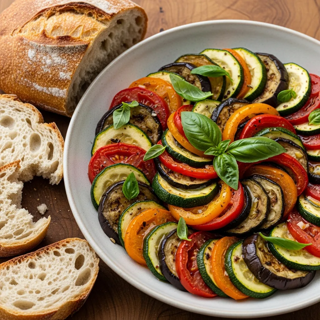 Rustic Ratatouille Recipe for Classic French Vegetable Dishes 3 Garnished Dish 5