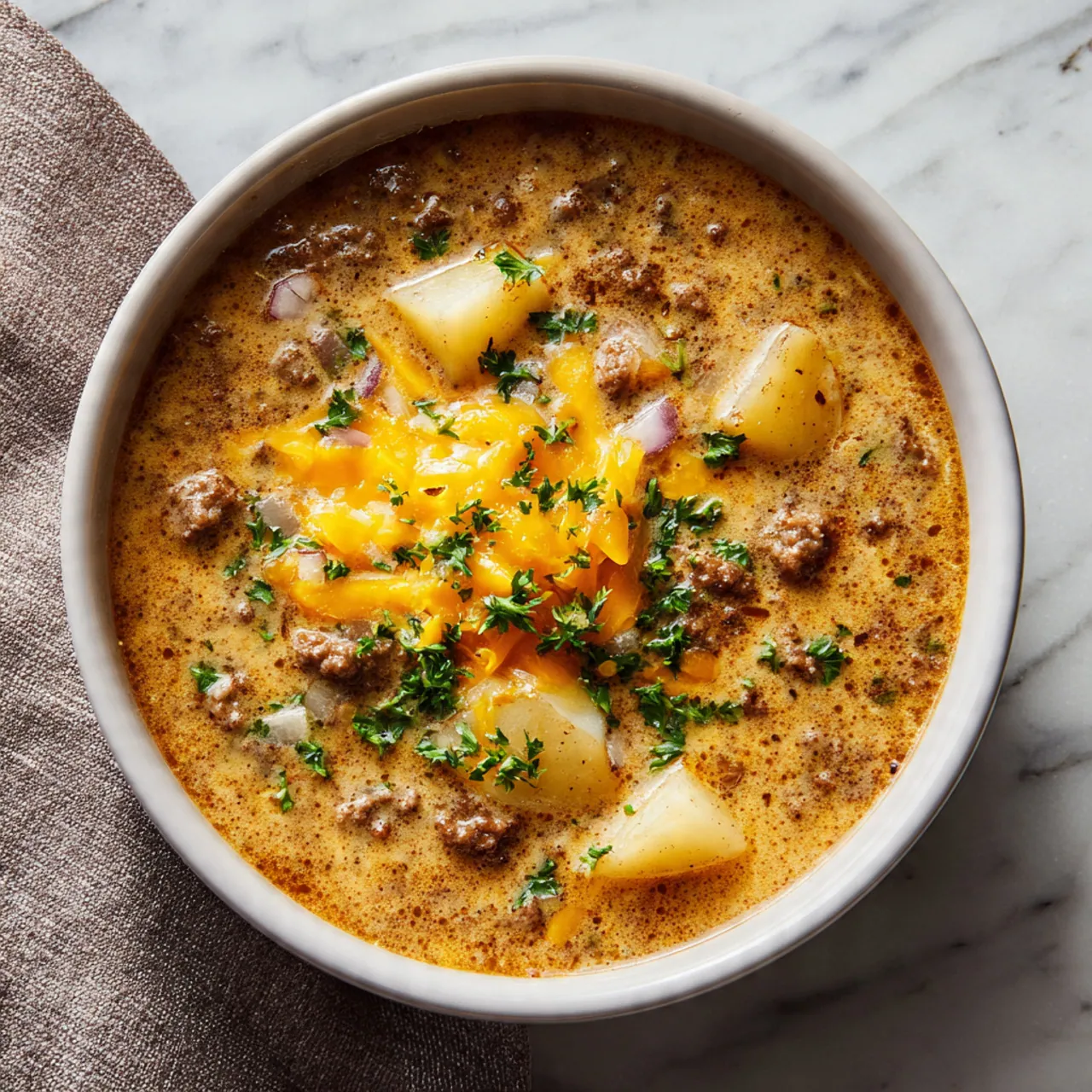 Cheeseburger Soup Recipe