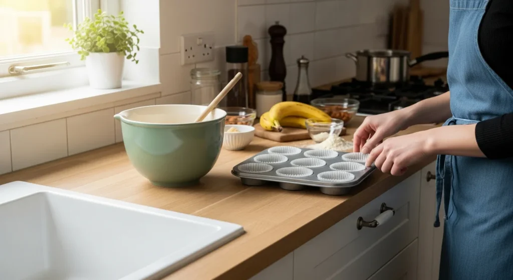 Nutty Almond Flour Banana Muffins Recipe for Breakfast 1 Step 1 14