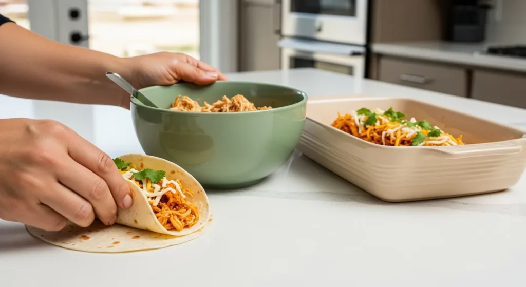 Creamy Chicken Enchiladas with White Sauce Recipe for Family Meals 2 Step 2 21