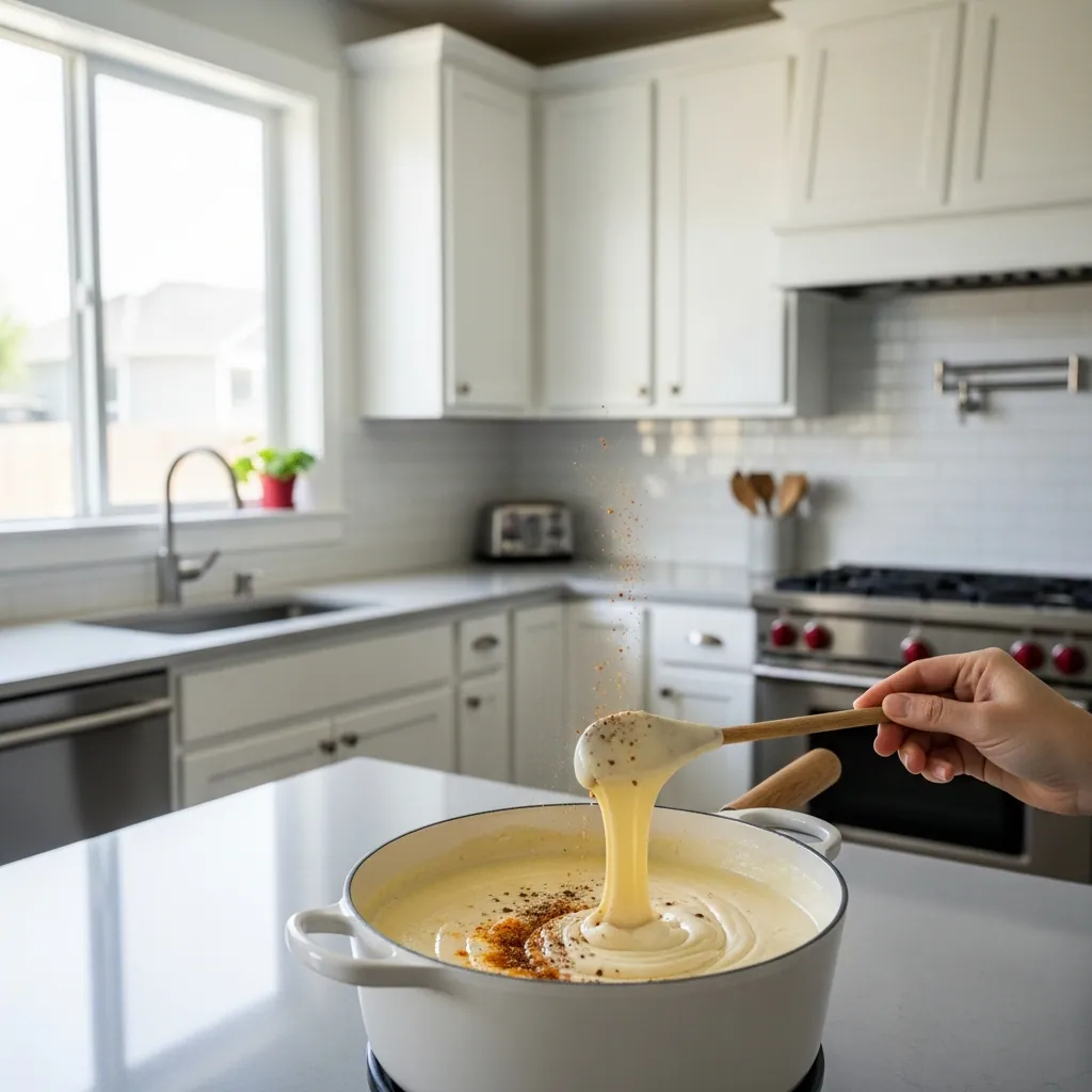 Gooey Cheese Fondue Recipe for Cozy Gatherings 4 Step 4