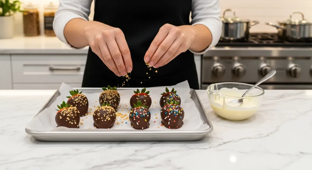 Sweet Chocolate Covered Strawberries Recipe for Parties 4 Step 4 7