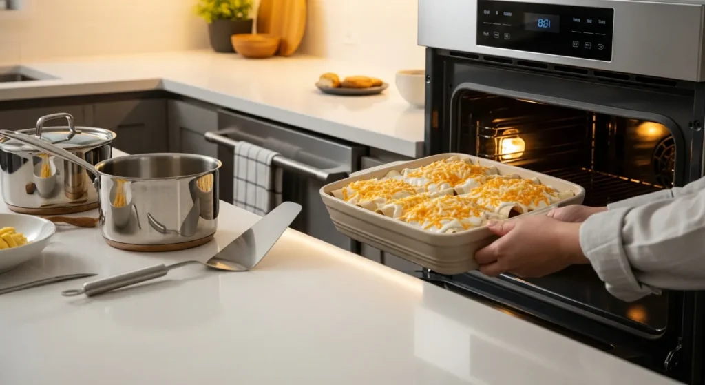 Creamy Chicken Enchiladas with White Sauce Recipe for Family Meals 5 Step 5 21