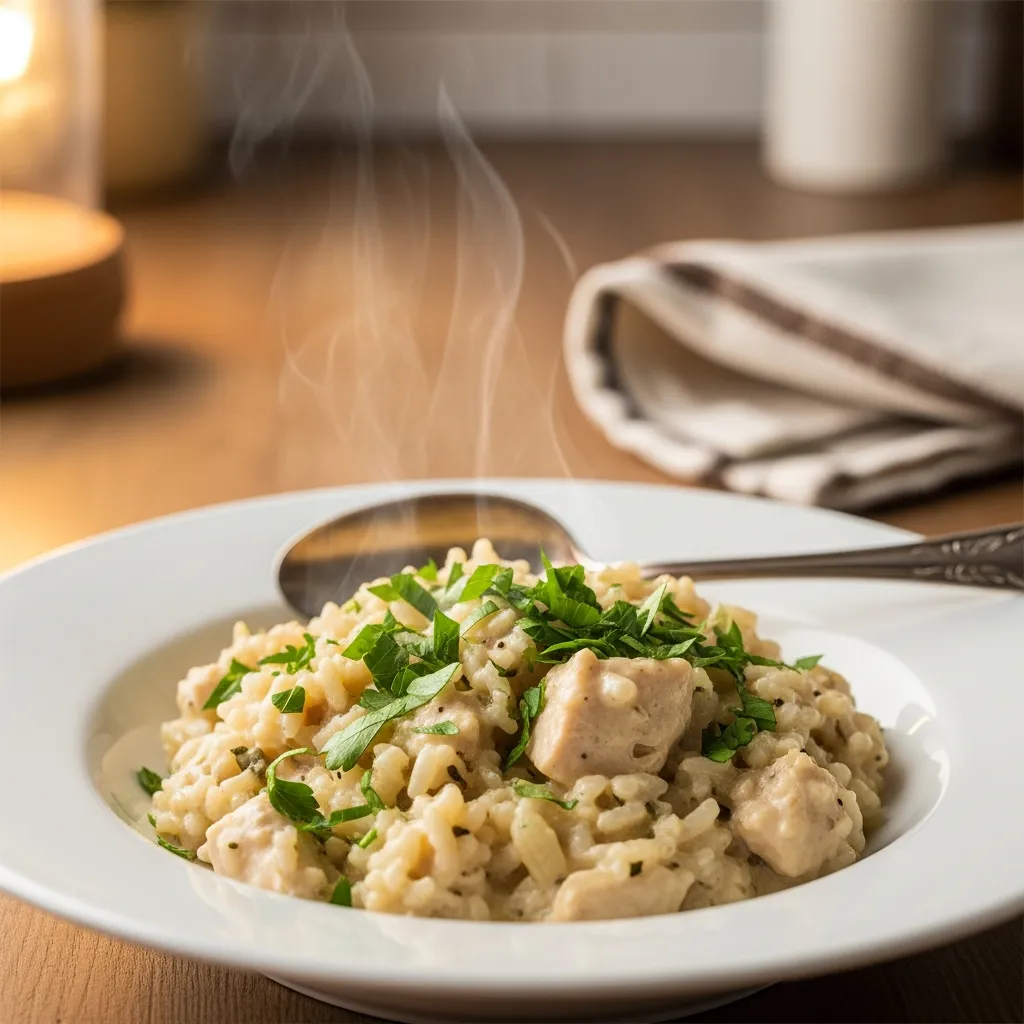 Creamy Chicken and Rice Casserole Recipe for Easy Family Meals 3 garnished dish 9