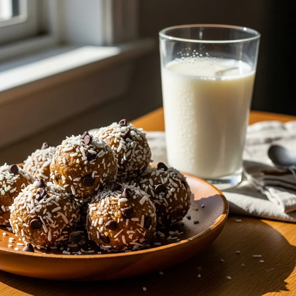 Energy Peanut Butter Protein Balls Recipe for Healthy Snacking 3 garnished protein balls