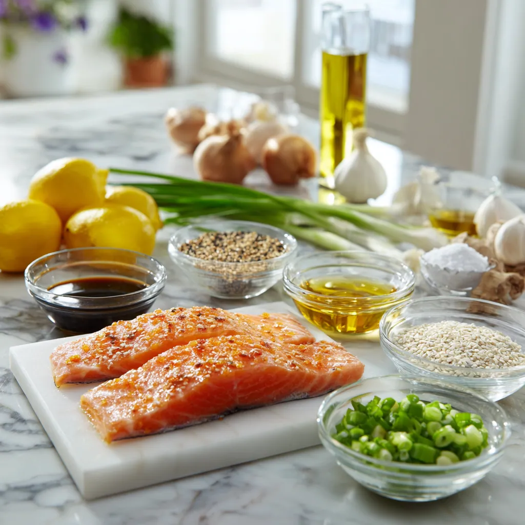 ingredients of Honey Garlic Salmon recipe