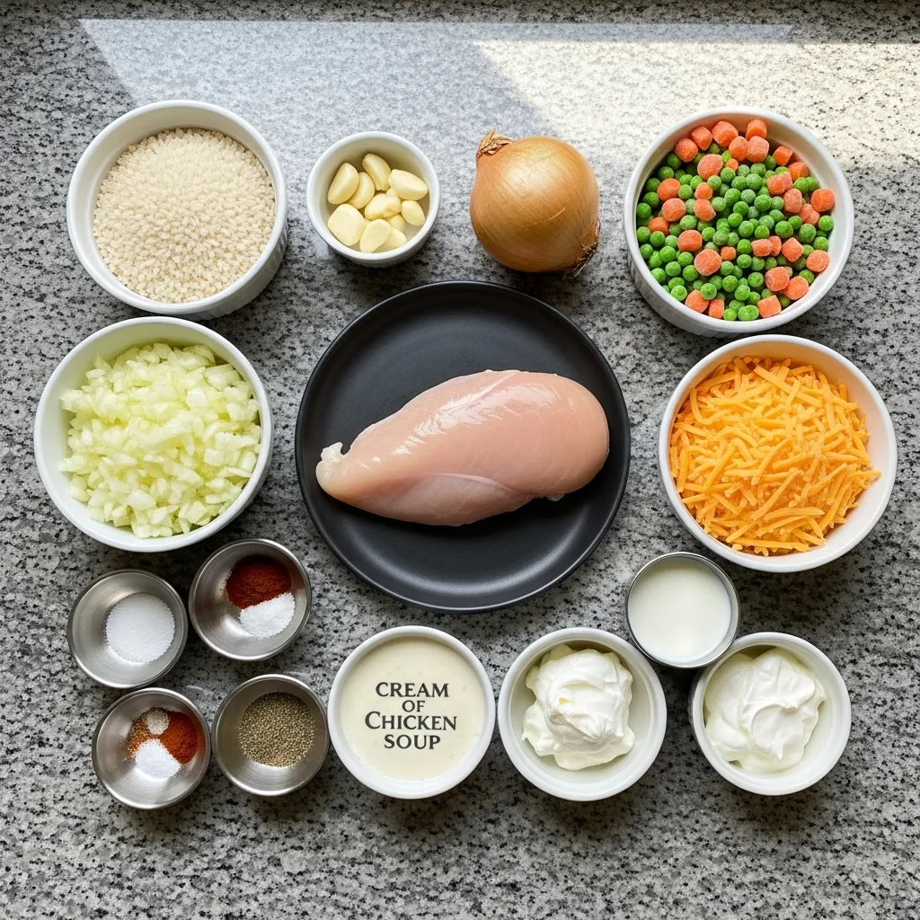 Creamy Chicken and Rice Casserole Recipe for Easy Family Meals 1 ingredients 22