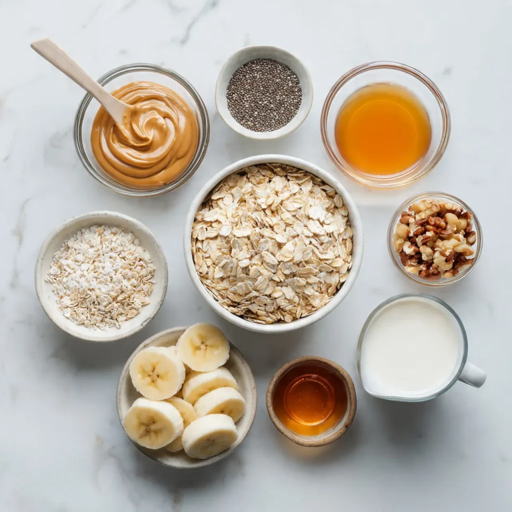 Nutty Peanut Butter Overnight Oats Recipe for Protein Packed Breakfast 1 ingredients 35