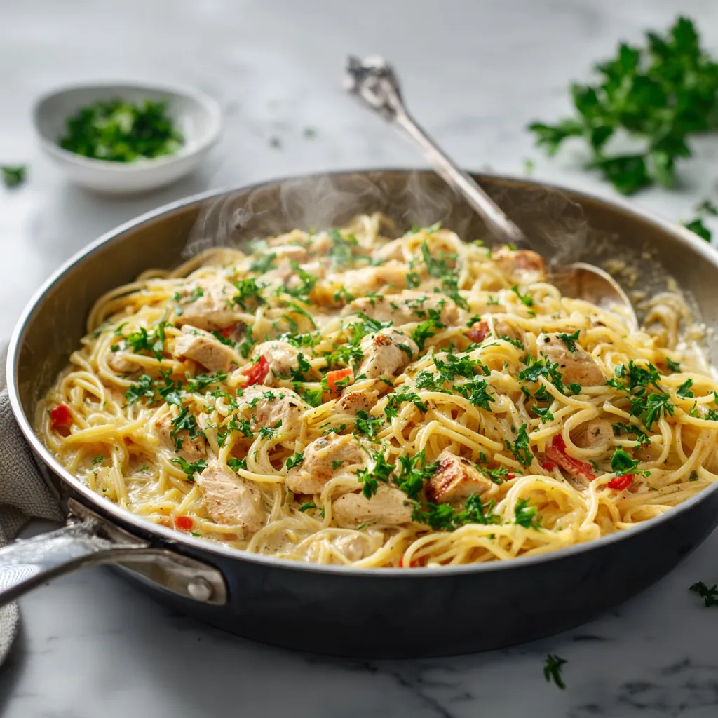 Creamy Chicken Spaghetti Recipe for Weeknight Dinner Meals 2 step 6 32