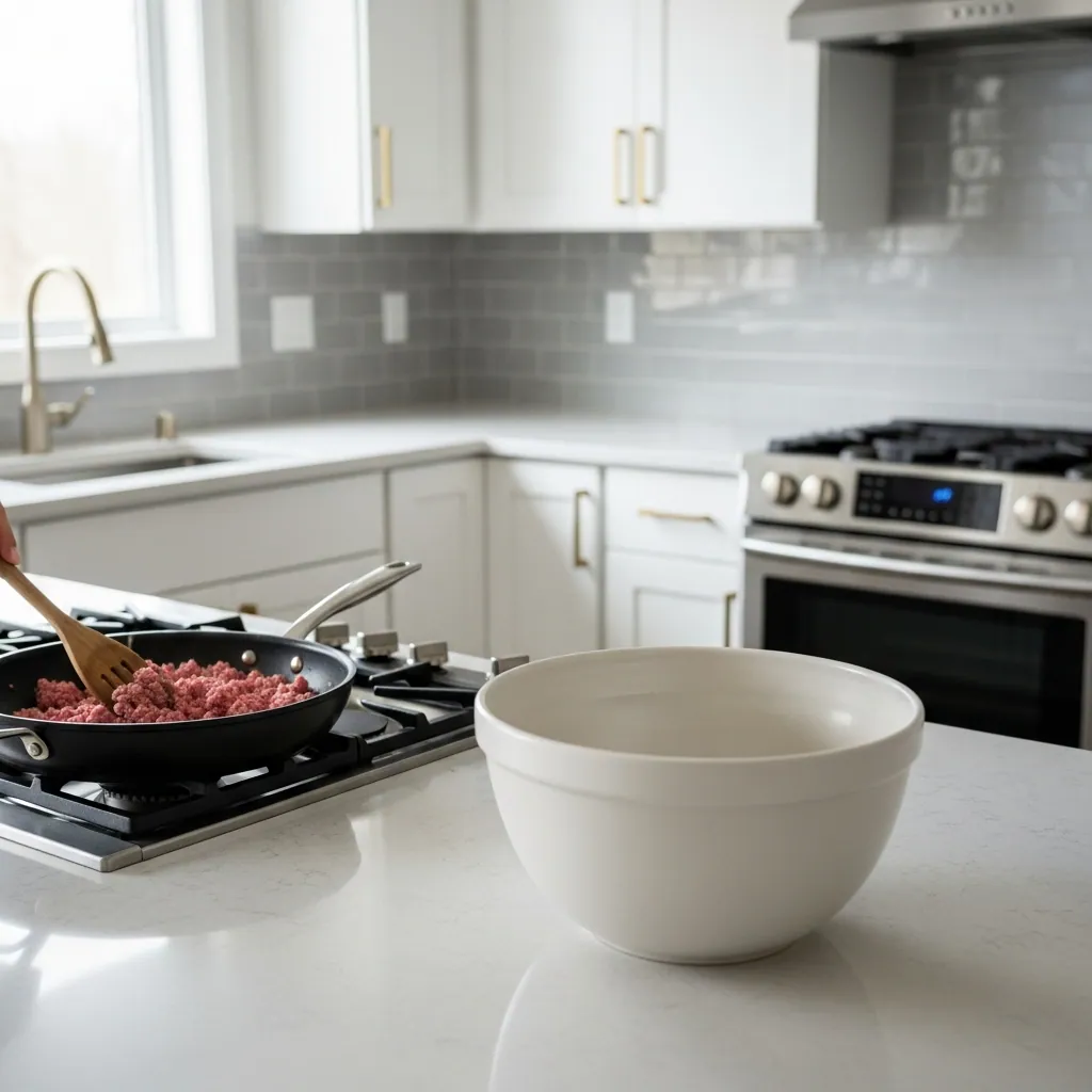 Larb thai Recipe 1 cooking meat for larb thai recipe