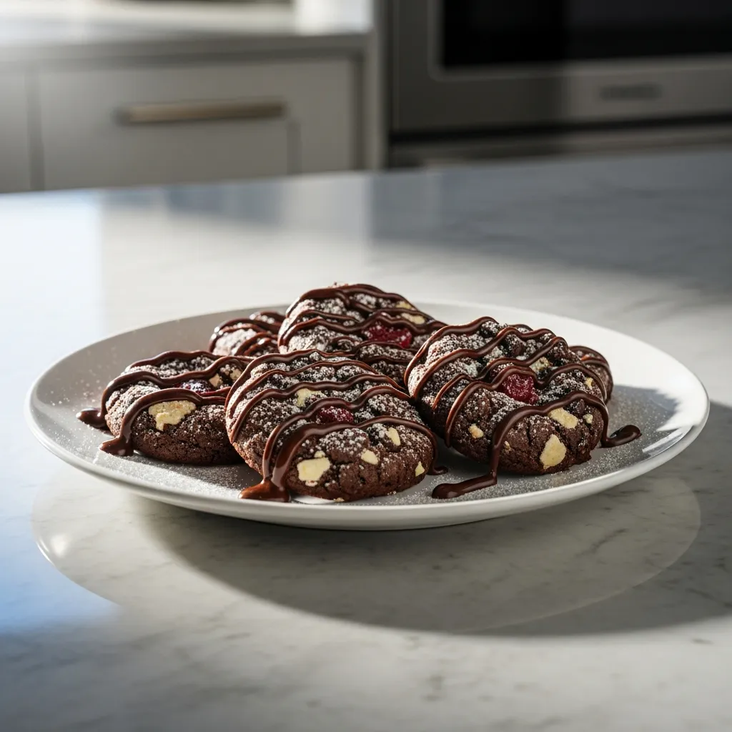 Decadent Black Forest Cookie Recipe for Chocolate Lovers 3 Garnished Dish 3