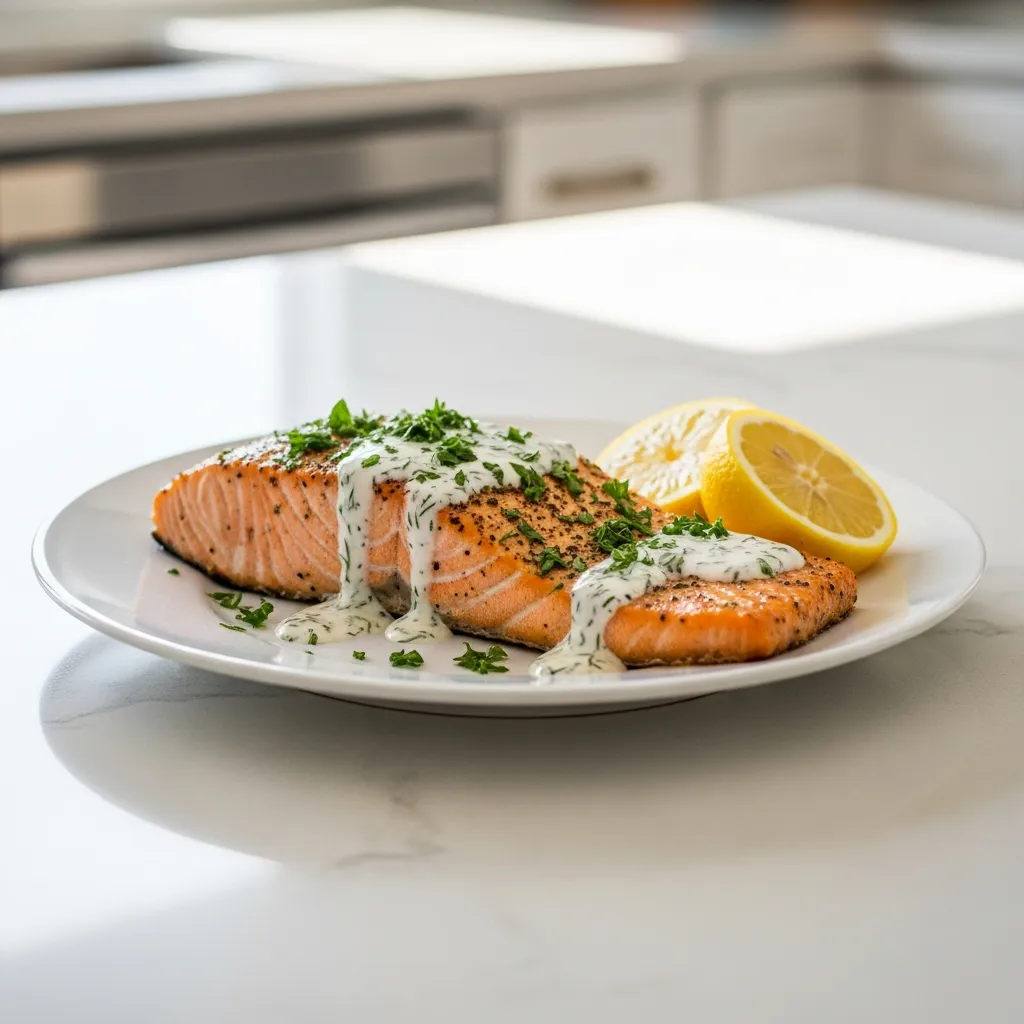 Flaky Baked Salmon Recipe for Simple Healthy Meals 3 Garnished Dish 4