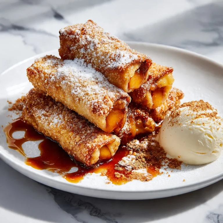 Peach Cobbler Egg Rolls Recipe