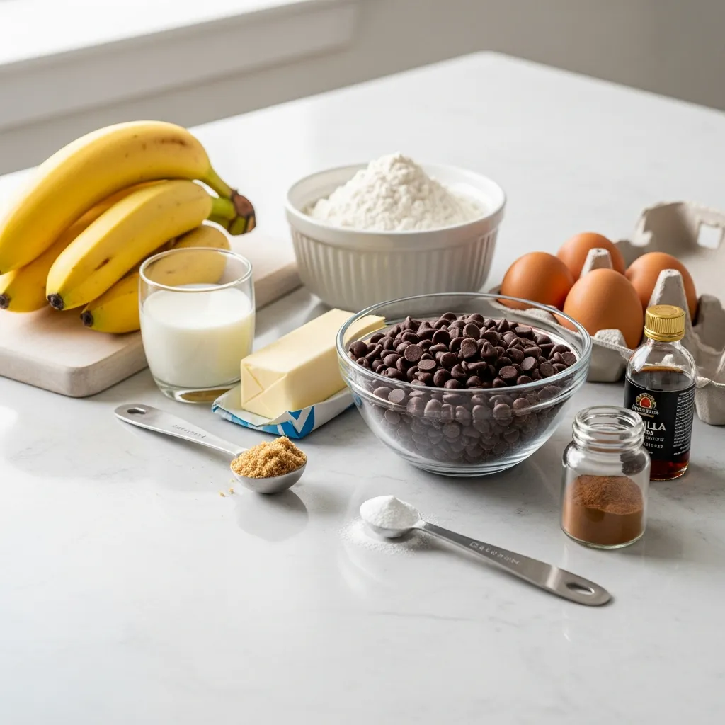 Soft Chocolate Chip Banana Bread Recipe for Moist Sweet Slices 1 Ingredients 11