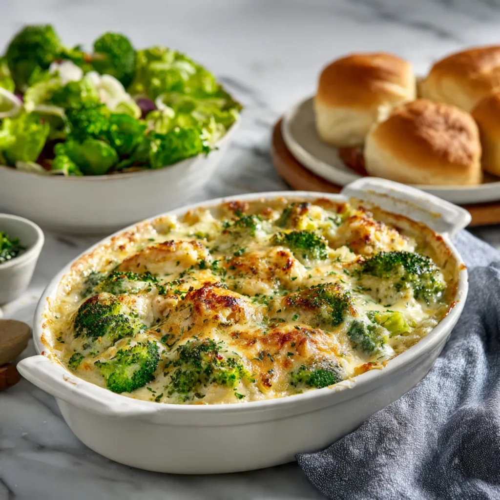 Creamy Chicken Broccoli Rice Cheese Casserole Recipe for Family Dinner Meals 3 Chicken Broccoli Rice Cheese Casserole