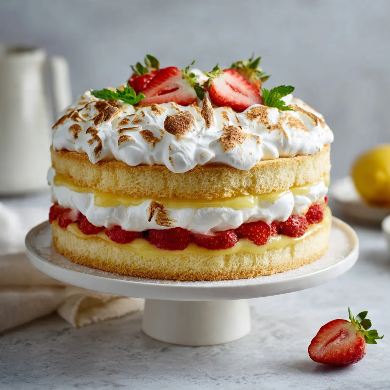 Lemon Meringue Strawberry Shortcake Recipe