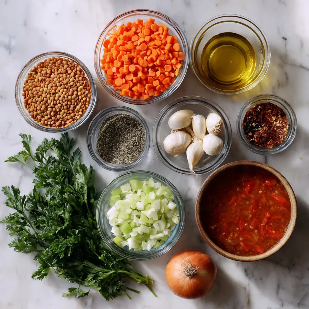 ingredients of Lentil Soup Recipe