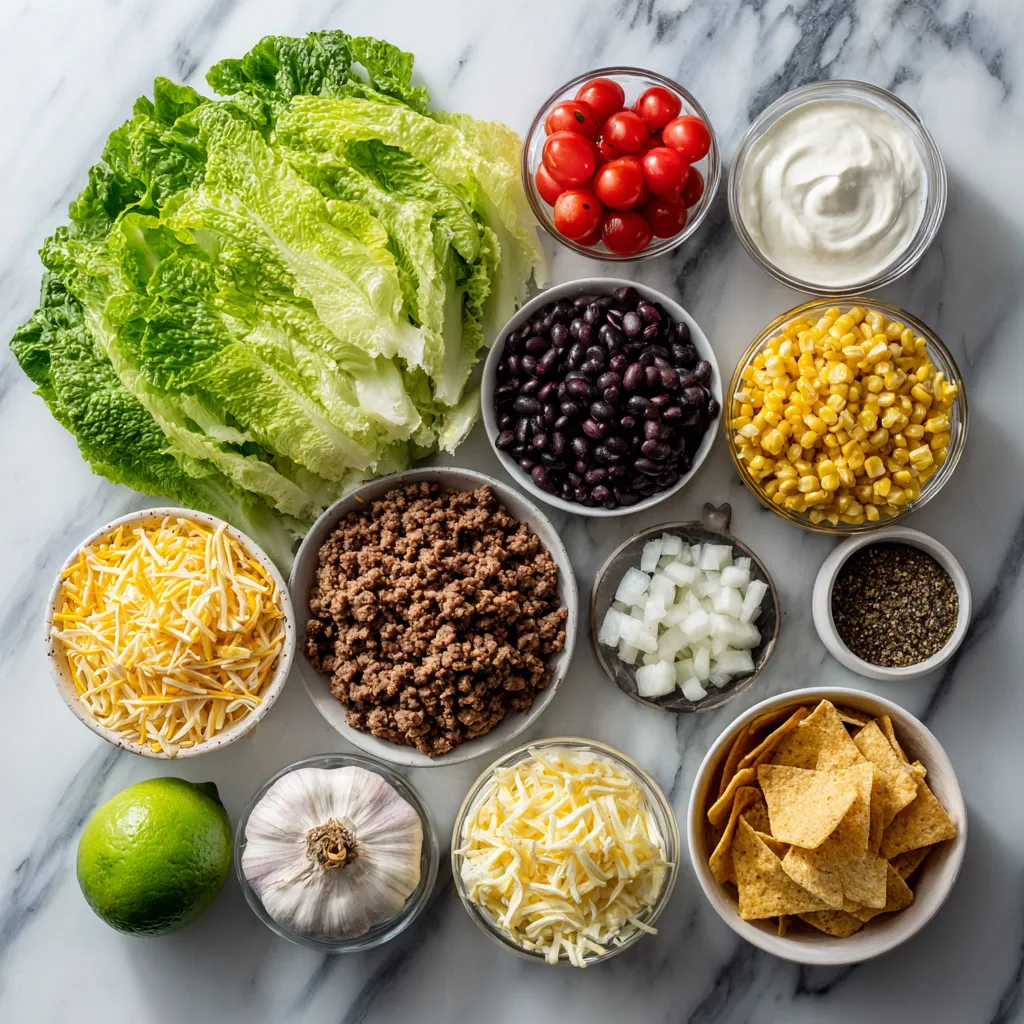 ingredients of Crisp Taco Salad Recipe 