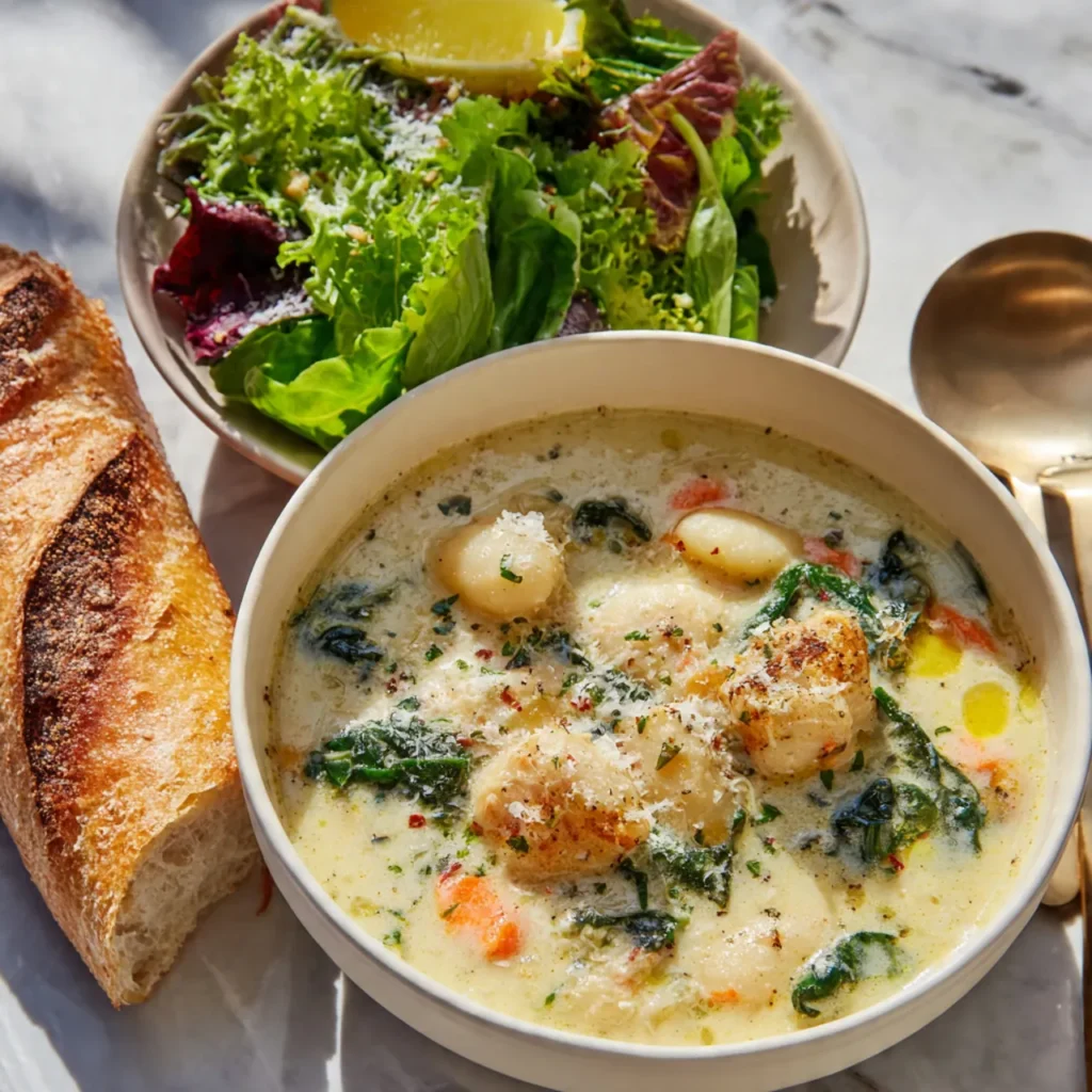 Creamy Chicken Gnocchi Soup Recipe for Rich Comfort Food 3 serving 4