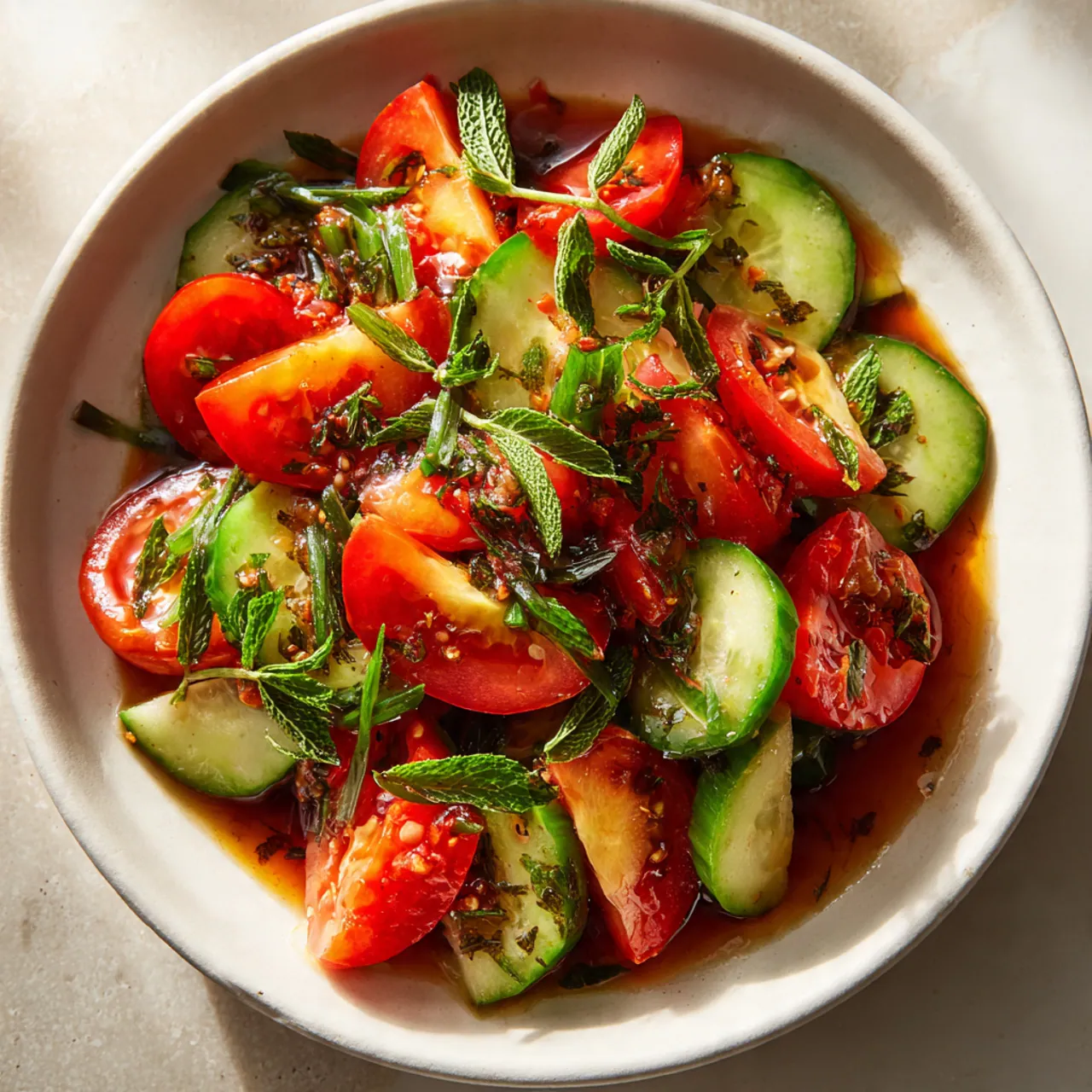 Fresh Cucumber Tomato Salad Recipe