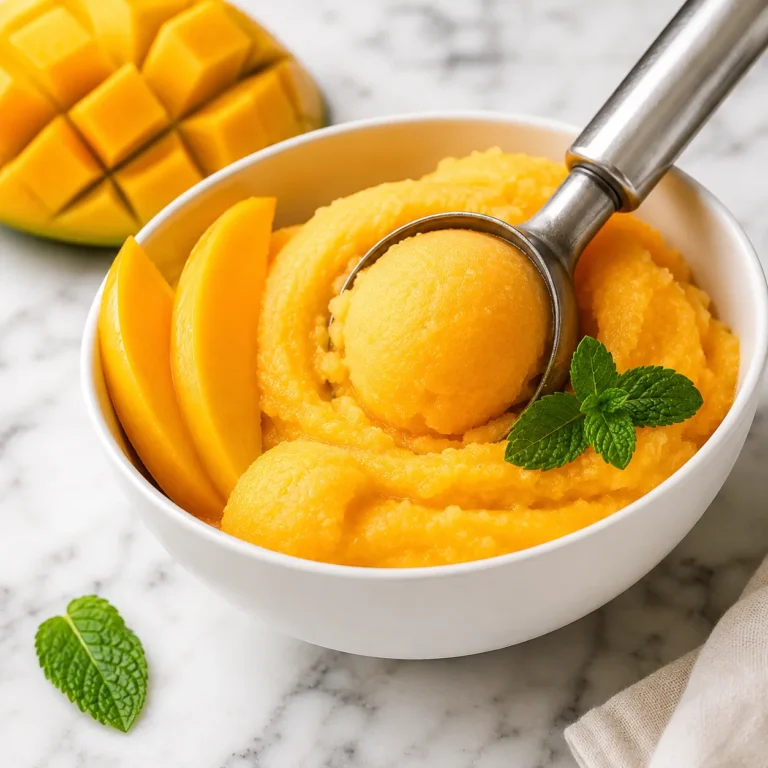 Smooth Mango Sorbet Recipe for Light Tropical Dessert 10 Mango Sorbet Recipe