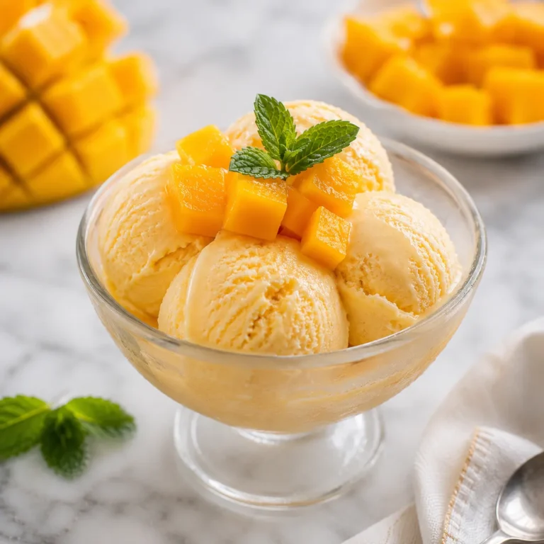 Creamy Mango Ice Cream Recipe for Tropical Frozen Dessert 1 Mango Ice Cream Recipe