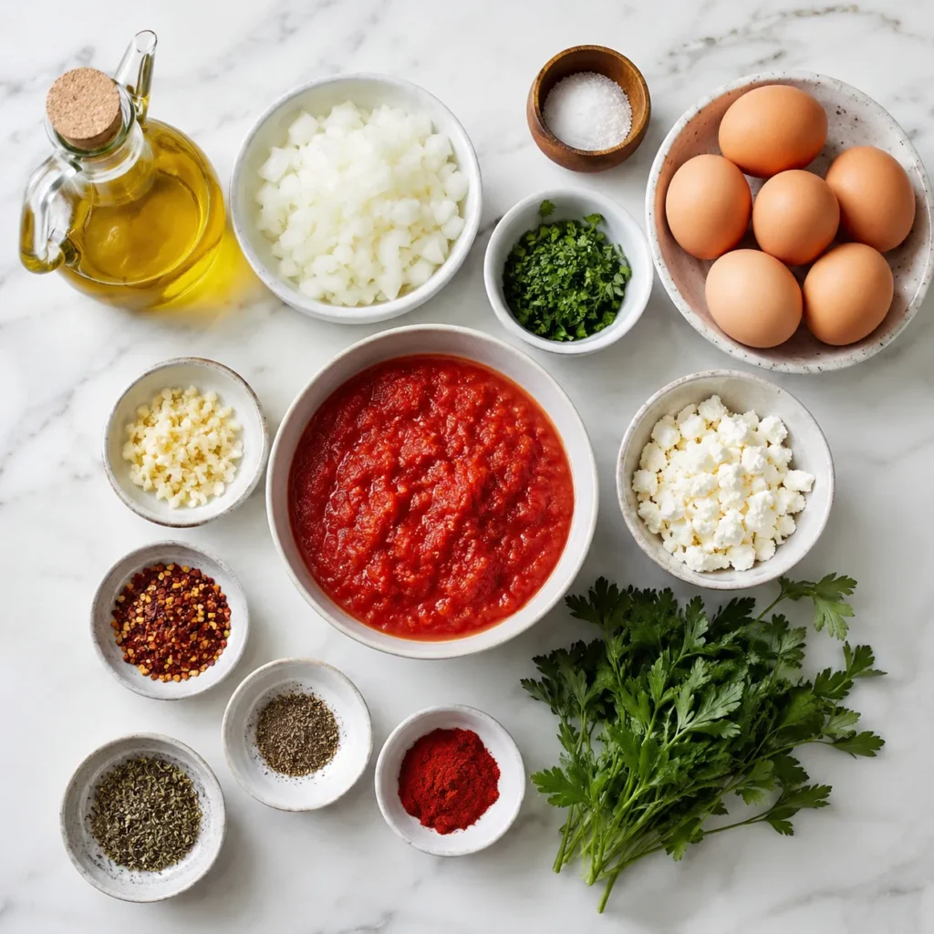 Savory Baked Eggs in Tomato Sauce Recipe for Rustic Breakfast Dish 1 ingredient