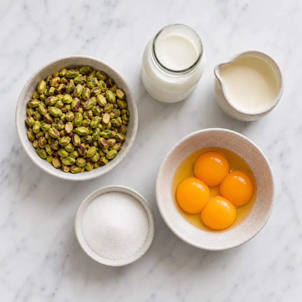 Creamy Pistachio Ice Cream Recipe for Nutty Frozen Dessert 1 ingredients 102