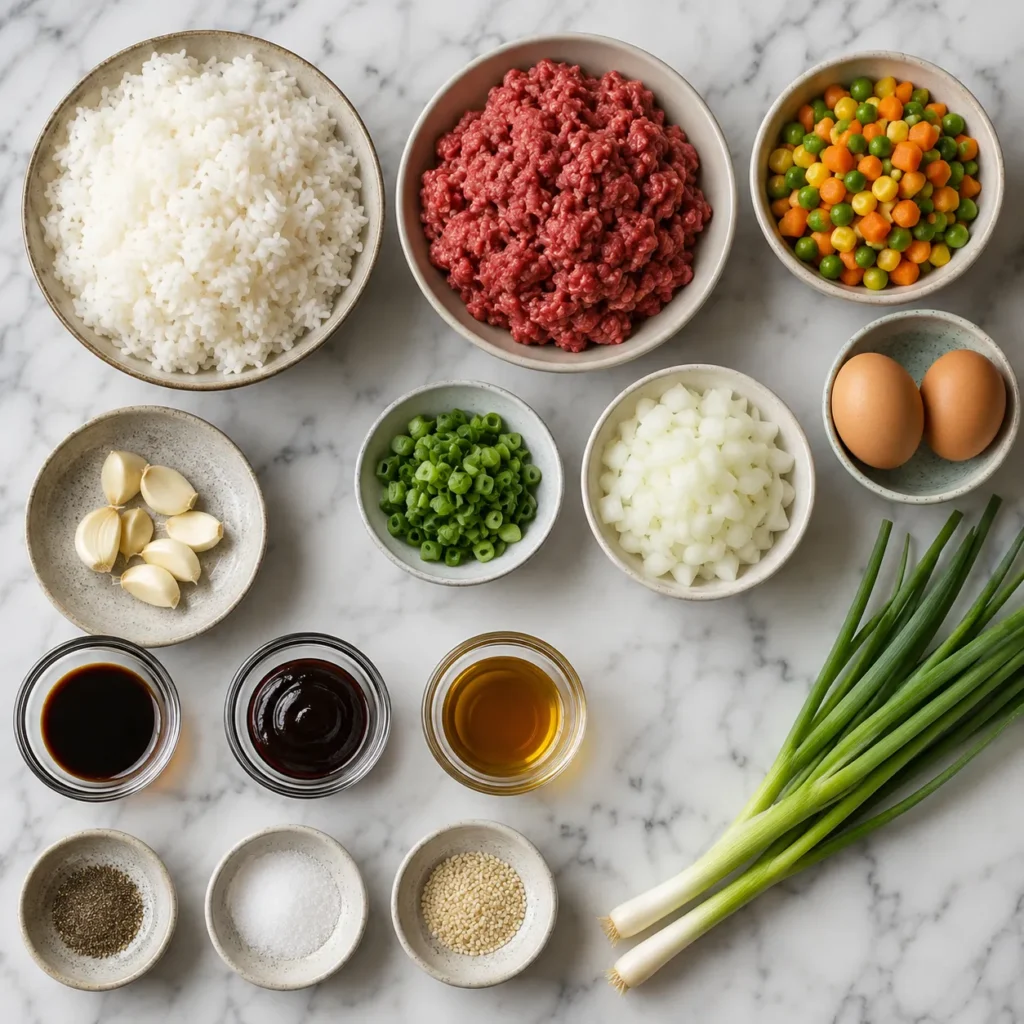 Savory Ground Beef Fried Rice Recipe for Quick Flavorful Meals 1 ingredients 122