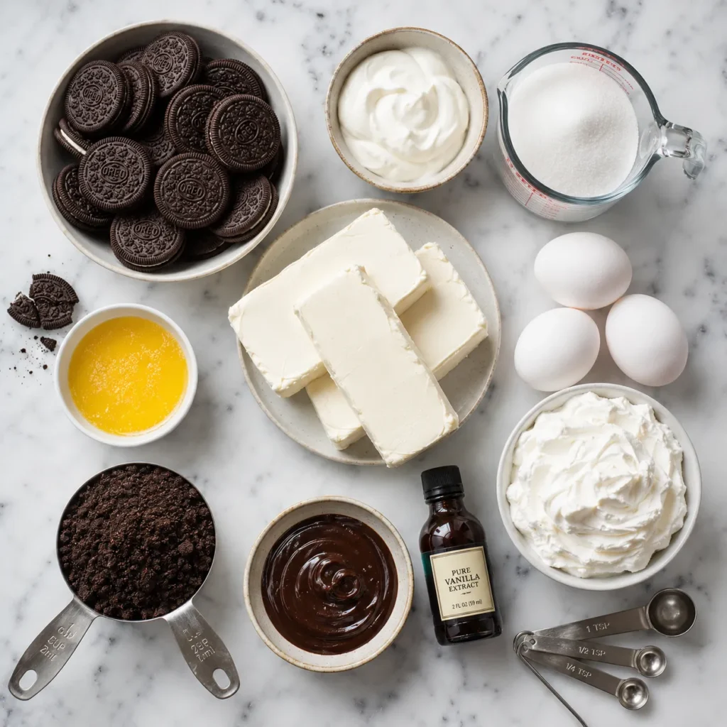 Creamy Oreo Cheesecake Recipe for Cookies and Cream Dessert 1 ingredients 78
