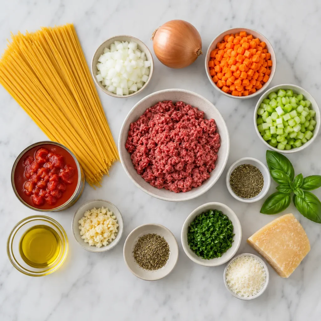 Rich Spaghetti Bolognese Recipe for Classic Italian Dinner 1 ingredients 91