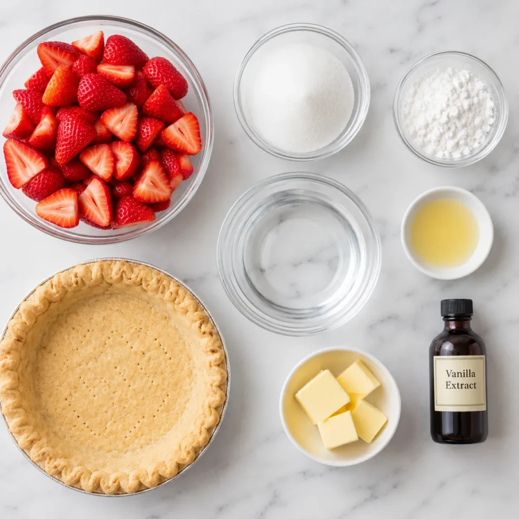 Juicy Strawberry Pie Recipe for Fresh Fruity Dessert 1 ingredients 96