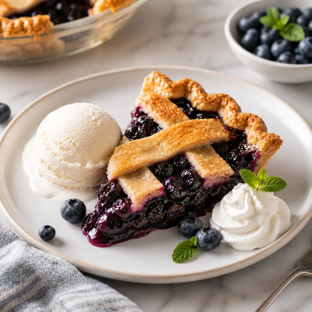 Juicy Blueberry Pie Recipe for Classic Fruity Dessert 3 servings 22