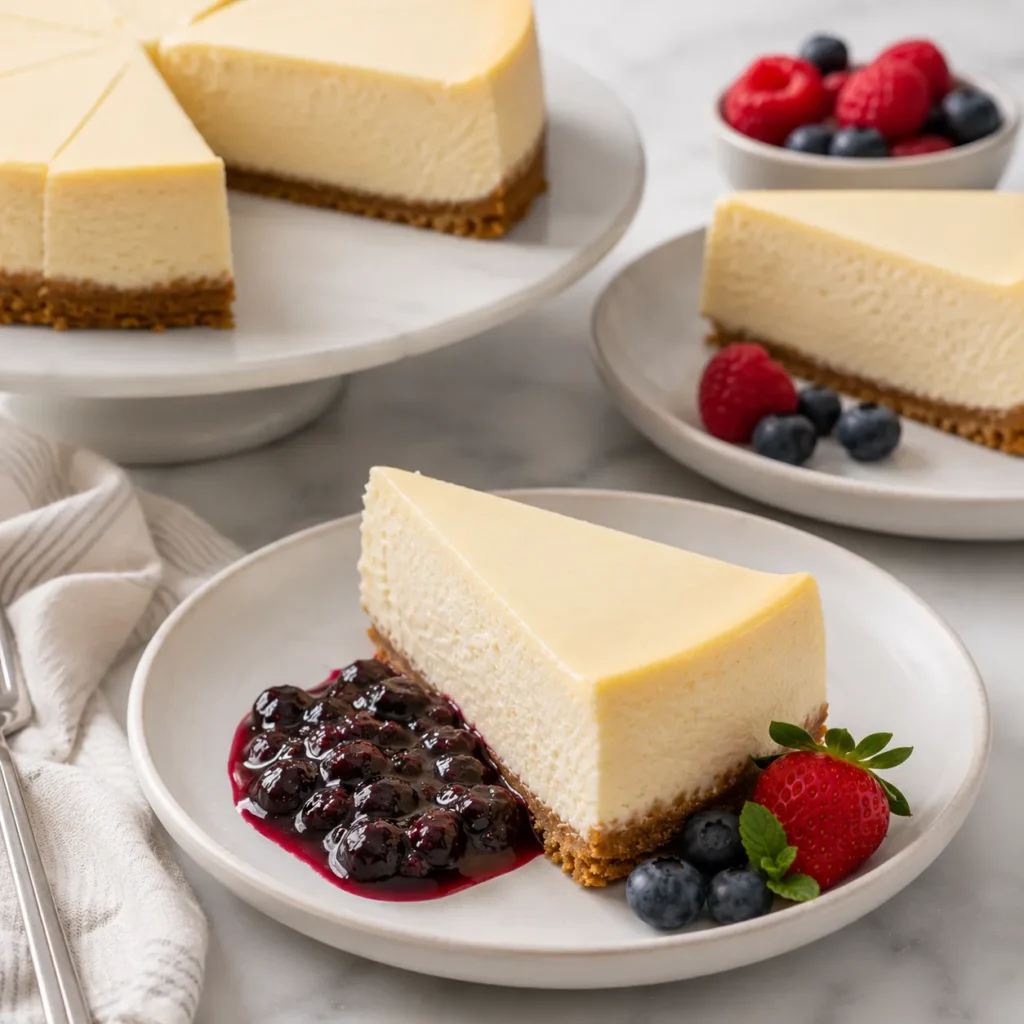 Classic New York Cheesecake Recipe for Rich Creamy Dessert 3 servings 23