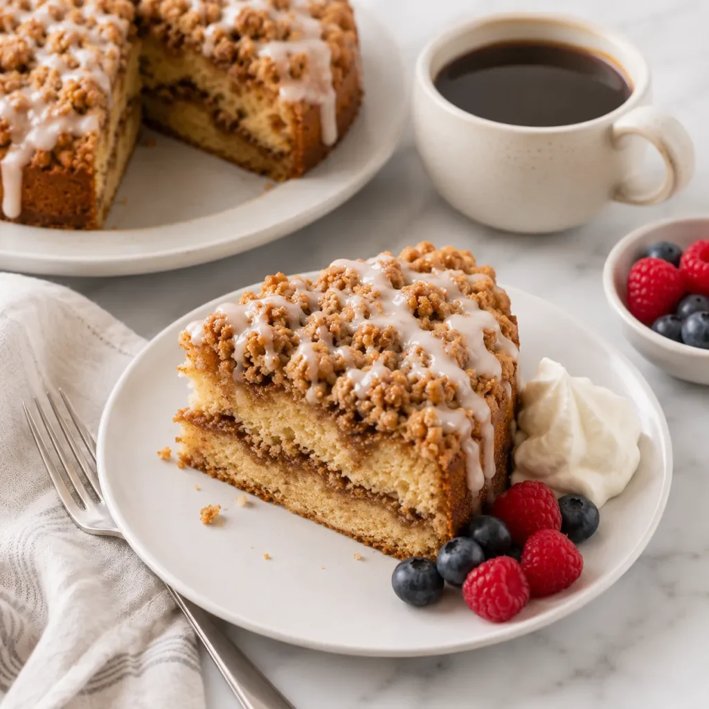Buttery Coffee Cake Recipe for Soft Crumb Topping 3 servings 25