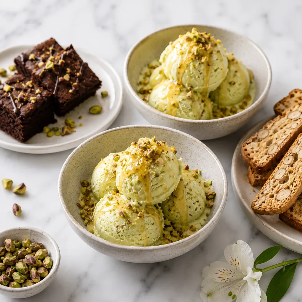Creamy Pistachio Ice Cream Recipe for Nutty Frozen Dessert 3 servings 39