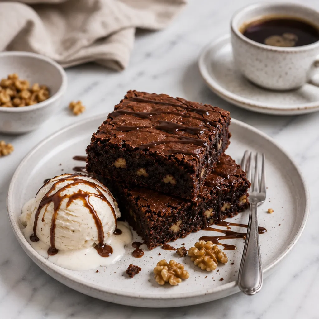 Fudgy Walnut Brownie Recipe for Rich Nutty Chocolate 3 servings 46