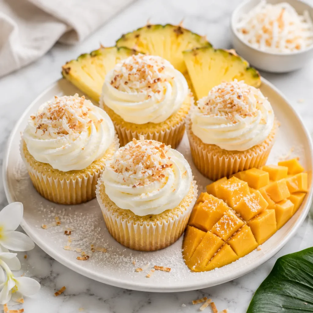 Soft Coconut Cupcake Recipe for Tropical Sweet Treats 3 servings 48