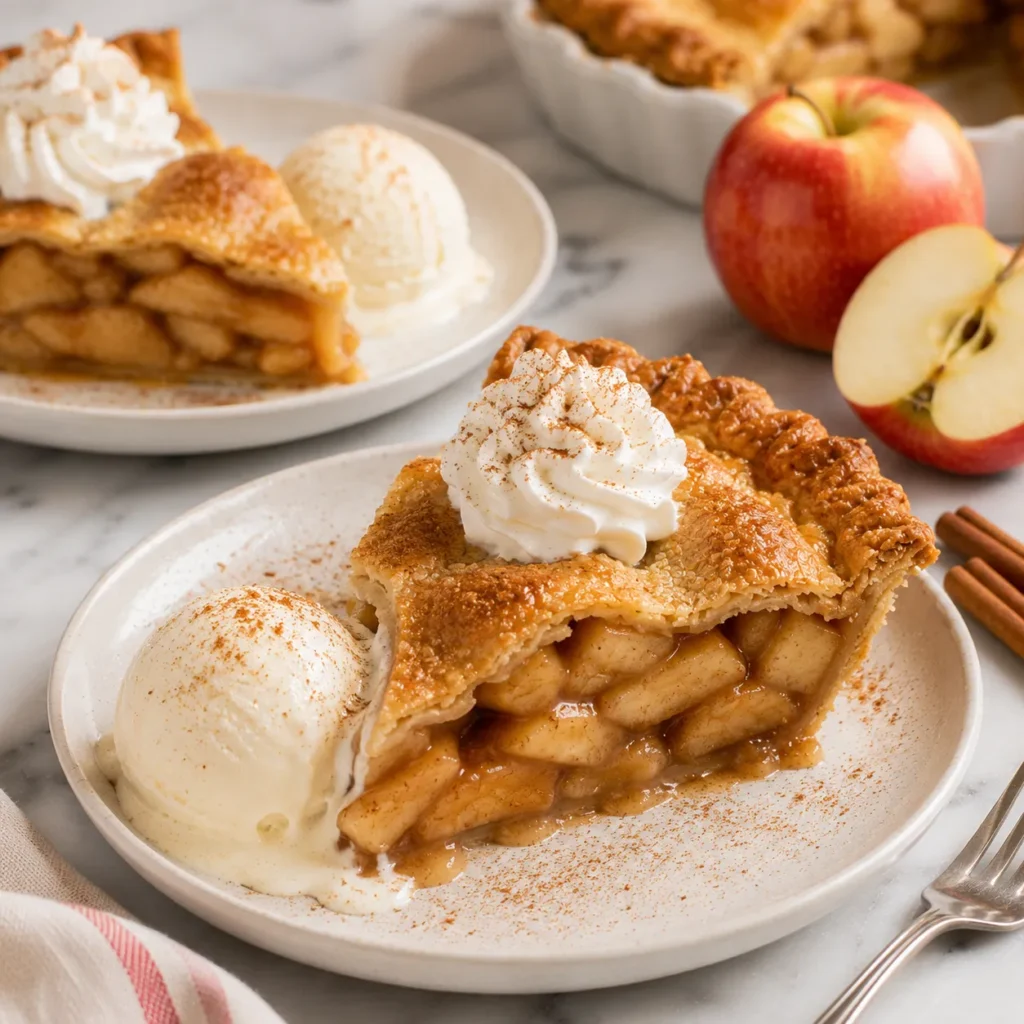 Classic Apple Pie Recipe for Warm Cinnamon Dessert 3 servings 5