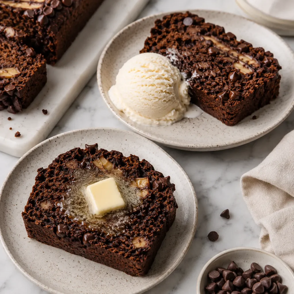 Moist Chocolate Banana Bread Recipe for Rich Sweet Baking 3 servings 53