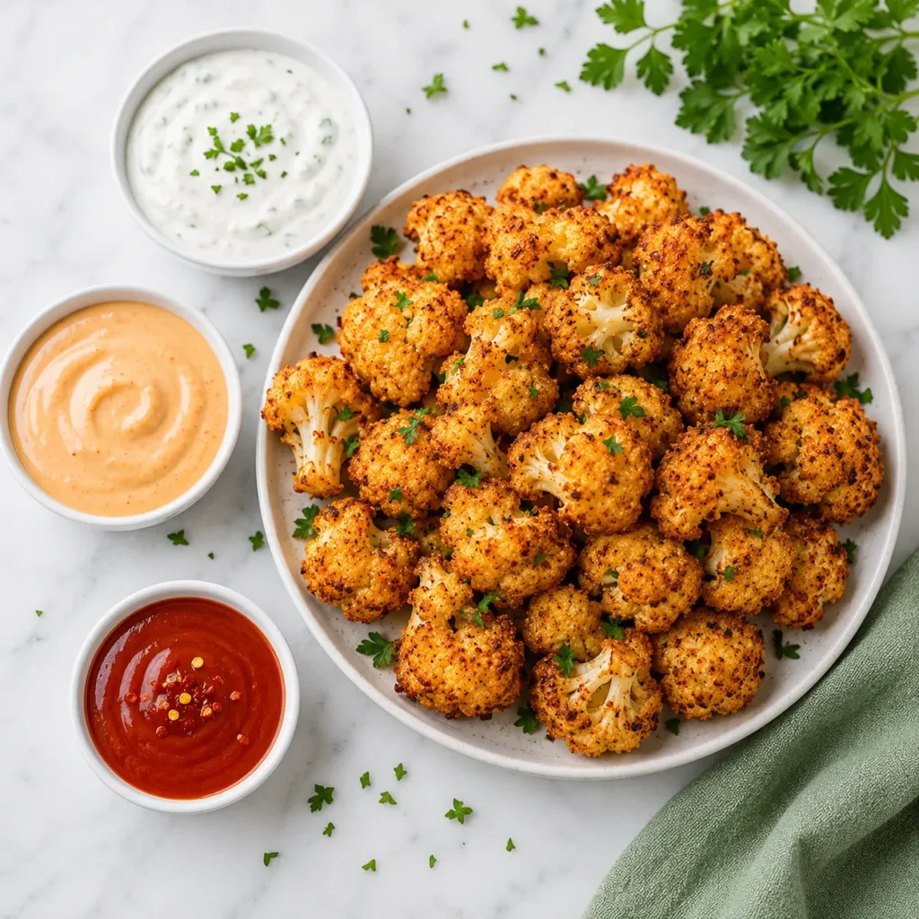 Crispy Air Fryer Cauliflower Recipe for Light Roasted Bites 3 servings 60