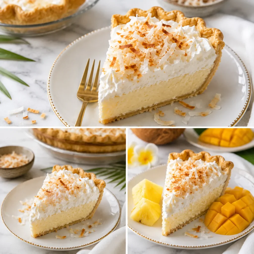 Creamy Coconut Cream Pie Recipe for Rich Tropical Dessert 3 servings 65