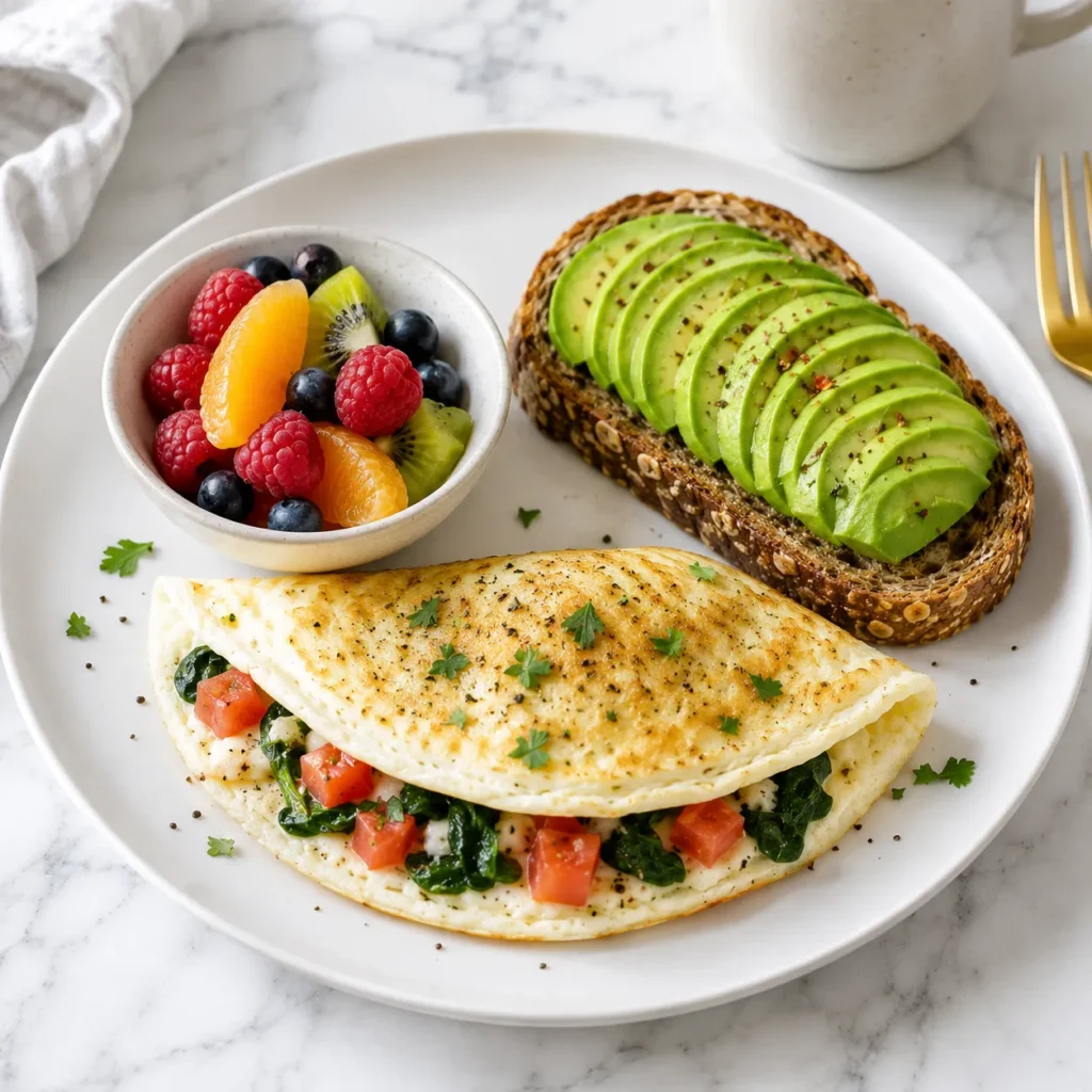 Fluffy Egg White Omelette Recipe for Light Protein Breakfast 3 servings 76